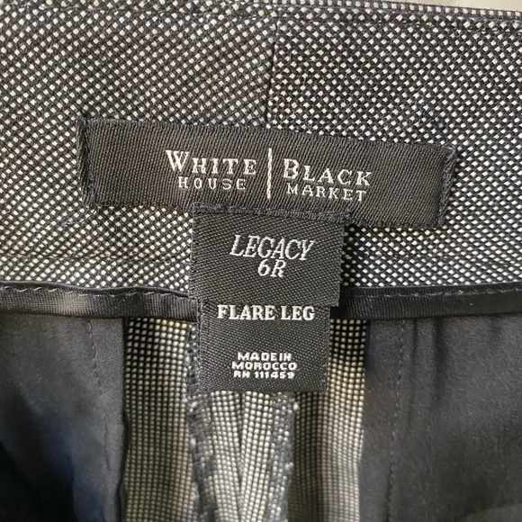 Black/cream tweed slacks White House Black Market Legacy fit size 6 perfect cons - Picture 5 of 7